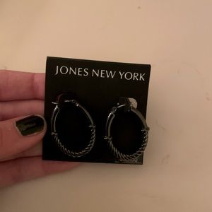 Black hoop earrings